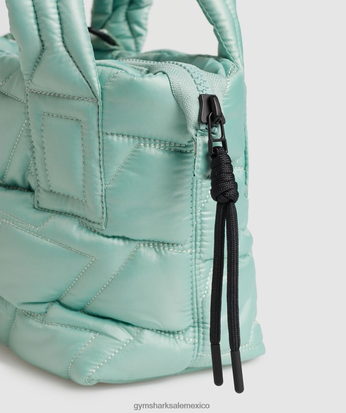 Gymshark bolso tote acolchado verde azulado helado unisexo 04BZTL1080 - Gymshark México