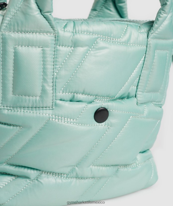 Gymshark bolso tote acolchado verde azulado helado unisexo 04BZTL1080 - Gymshark México
