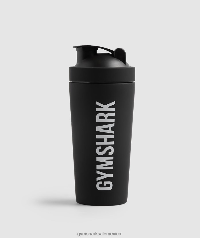 Gymshark botella agitadora de metal mate negro unisexo 04BZTL1120 - Gymshark Mexico