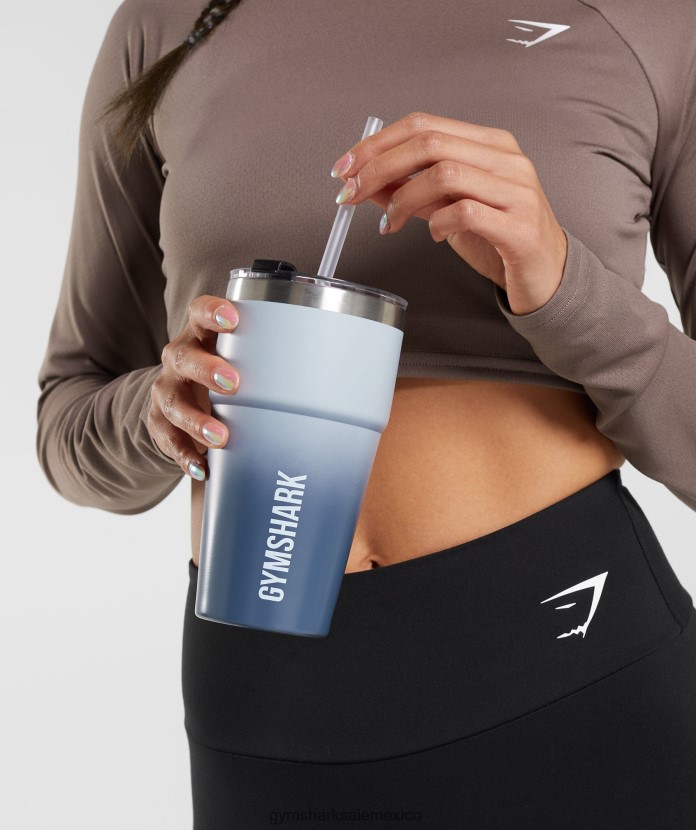 Gymshark taza de paja aislada gris piedra de río/azul noche unisexo 04BZTL1117 - Gymshark México