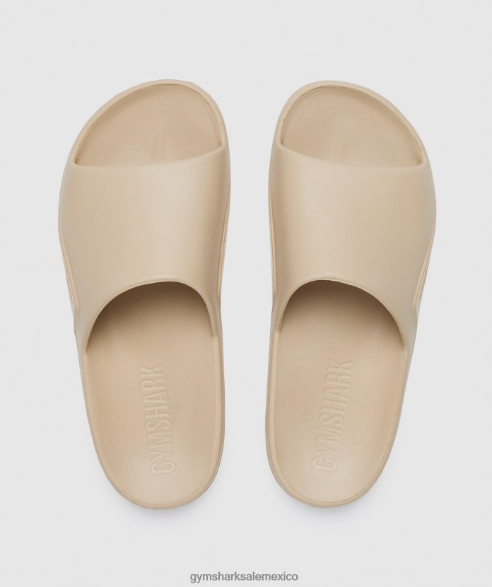 Gymshark diapositivas del día de descanso marrón tostado unisexo 04BZTL1067 - Gymshark Mujer