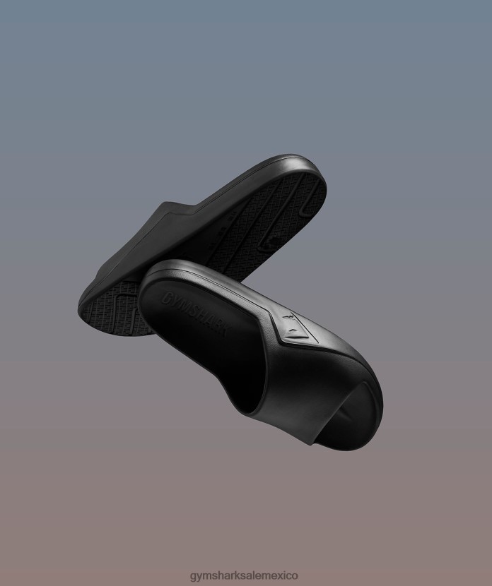 Gymshark diapositivas del día de descanso negro unisexo 04BZTL1062 - Gymshark Mujer