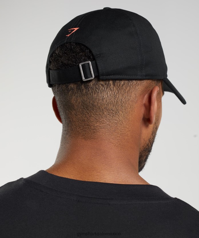 Gymshark gorra de béisbol gmshk negro/naranja solsticio unisexo 04BZTL1126 - Gymshark Sale