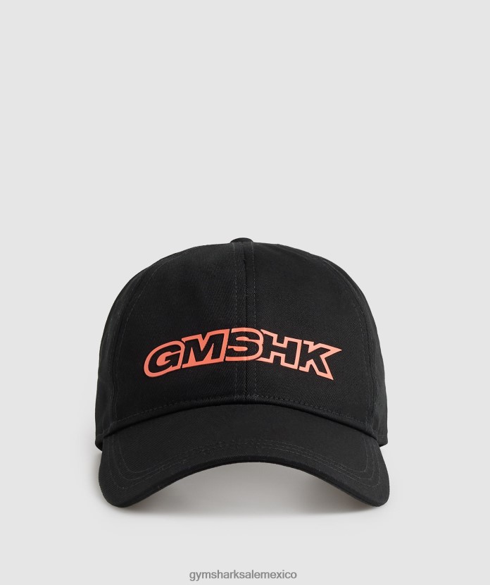 Gymshark gorra de béisbol gmshk negro/naranja solsticio unisexo 04BZTL1126 - Gymshark Sale