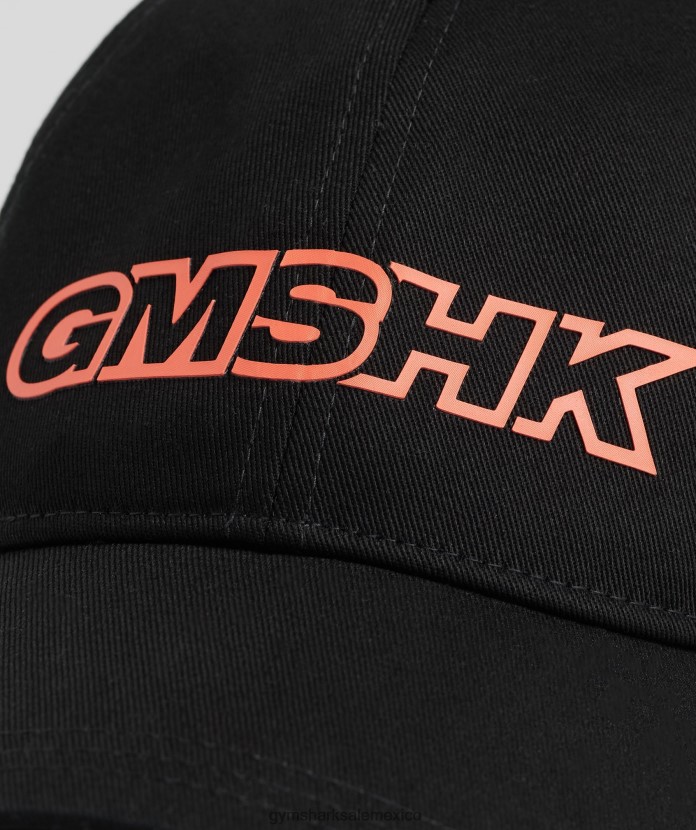 Gymshark gorra de béisbol gmshk negro/naranja solsticio unisexo 04BZTL1126 - Gymshark Sale
