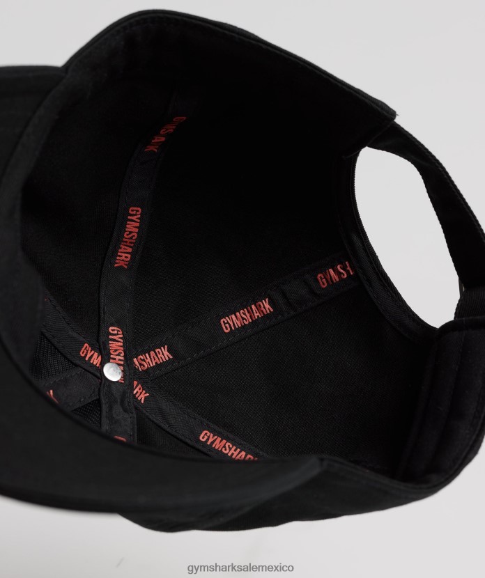 Gymshark gorra de béisbol gmshk negro/naranja solsticio unisexo 04BZTL1126 - Gymshark Sale