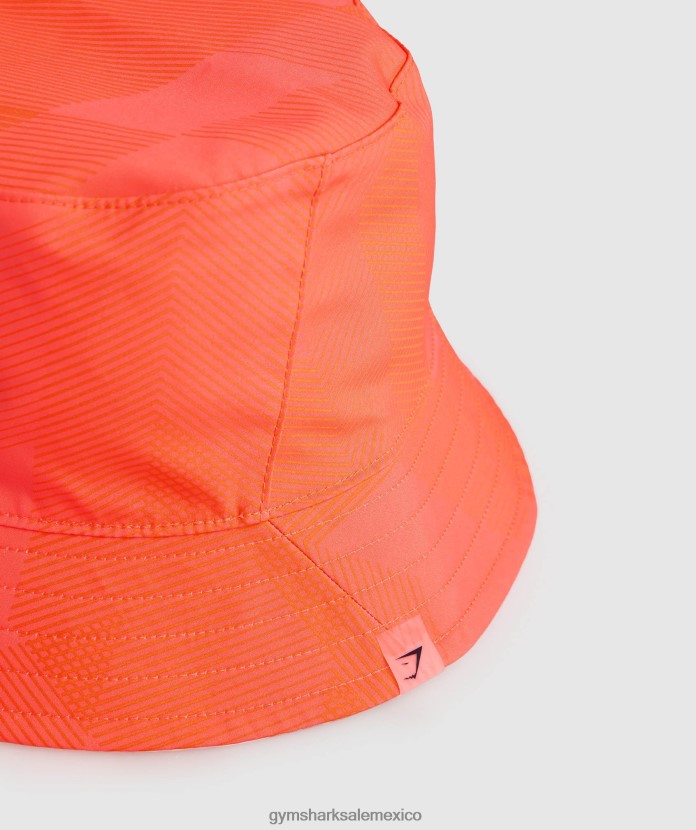 Gymshark sombrero de pescador reversible blanco/naranja/melocotón unisexo 04BZTL1139 - Gymshark Mujer