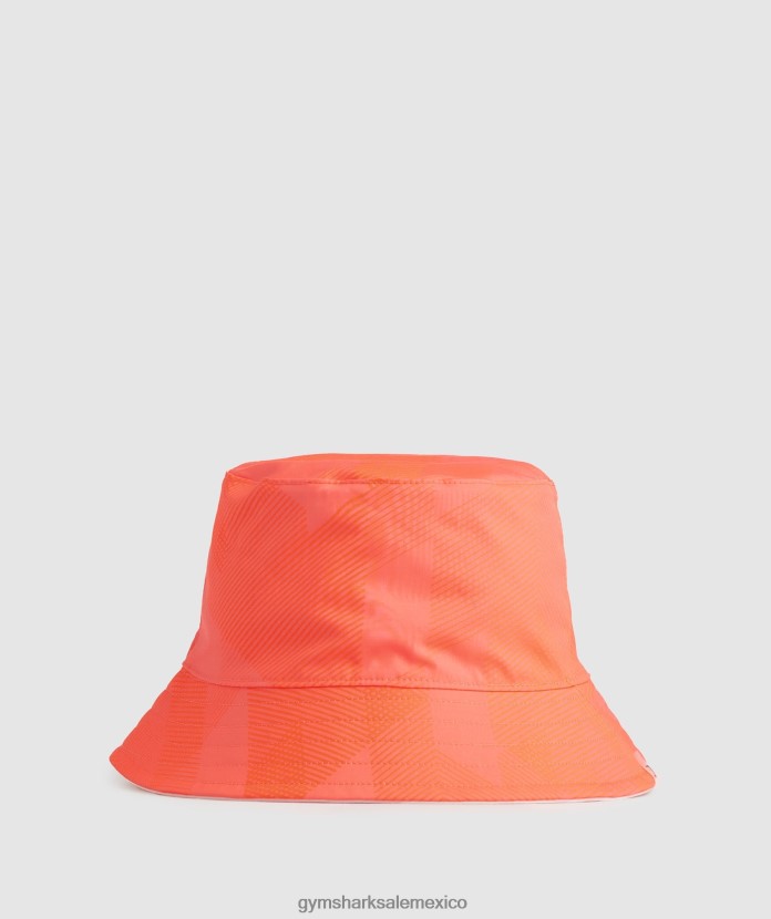 Gymshark sombrero de pescador reversible blanco/naranja/melocotón unisexo 04BZTL1139 - Gymshark Mujer