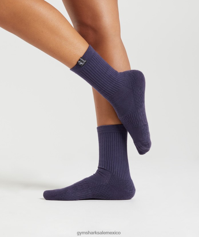 Gymshark calcetines con lengüeta whitney, paquete de 1 azul marino índigo unisexo 04BZTL1096 - Gymshark Sale