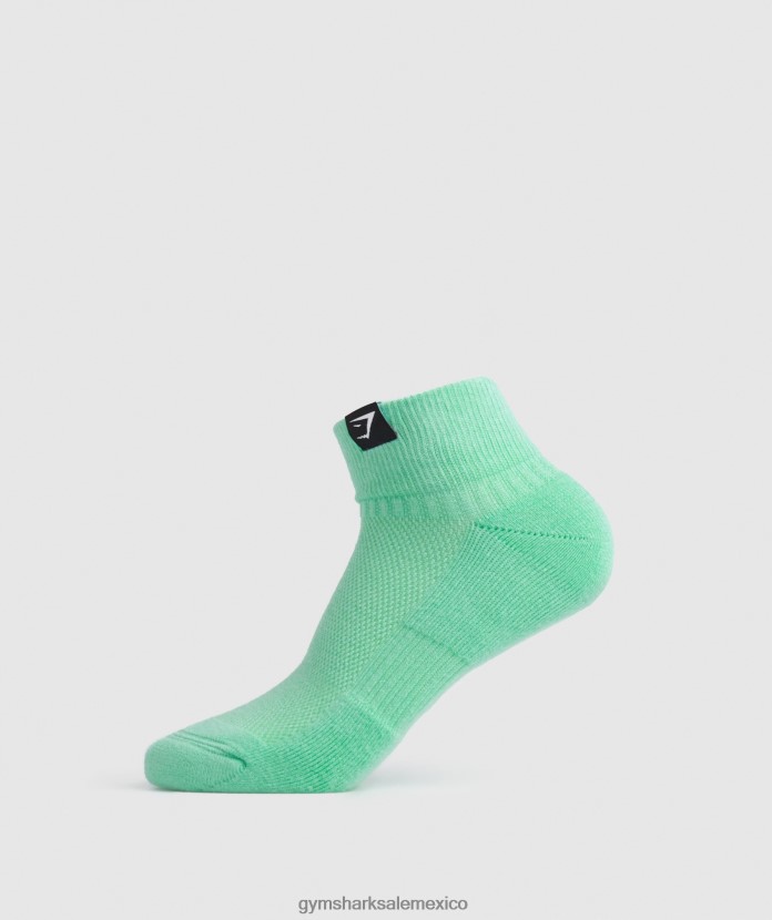 Gymshark calcetines cortos con lengüeta tejida, paquete de 3 fucsia/azul/azul uva unisexo 04BZTL1107 - Gymshark México