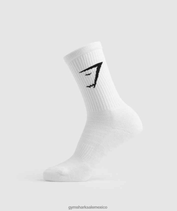 Gymshark calcetines deportivos, paquete de 3 blanco unisexo 04BZTL1095 - Gymshark Mexico