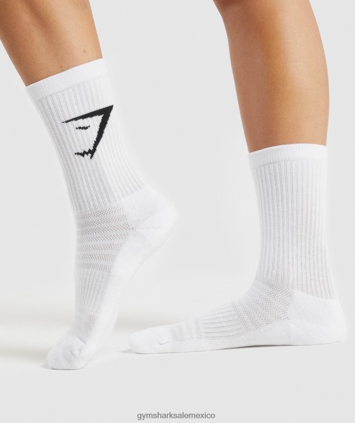 Gymshark calcetines deportivos, paquete de 3 blanco unisexo 04BZTL1095 - Gymshark Mexico