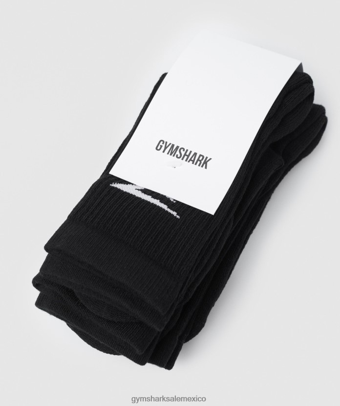 Gymshark calcetines deportivos, paquete de 3 negro unisexo 04BZTL1084 - Gymshark Mexico
