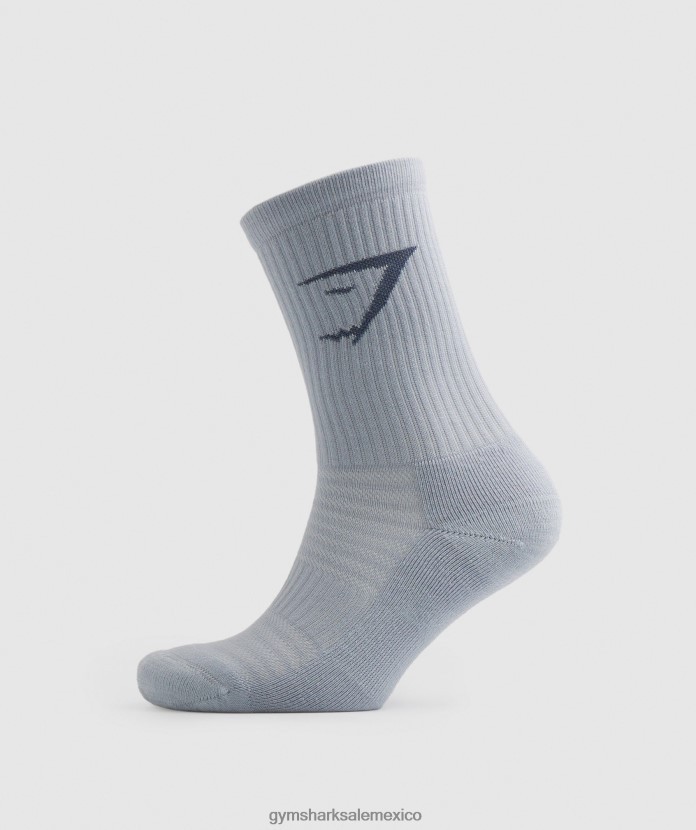 Gymshark calcetines deportivos, paquete de 3 verde/gris/azul unisexo 04BZTL1099 - Gymshark Mujer