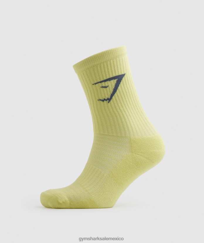 Gymshark calcetines deportivos, paquete de 3 verde/gris/azul unisexo 04BZTL1099 - Gymshark Mujer