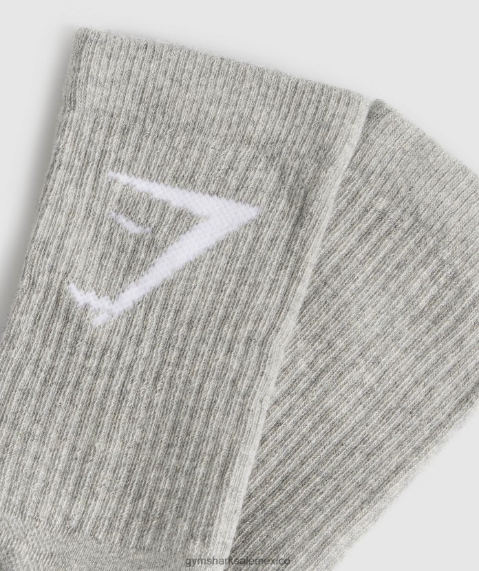 Gymshark calcetines deportivos, paquete de 5 marga gris claro unisexo 04BZTL1086 - Gymshark México