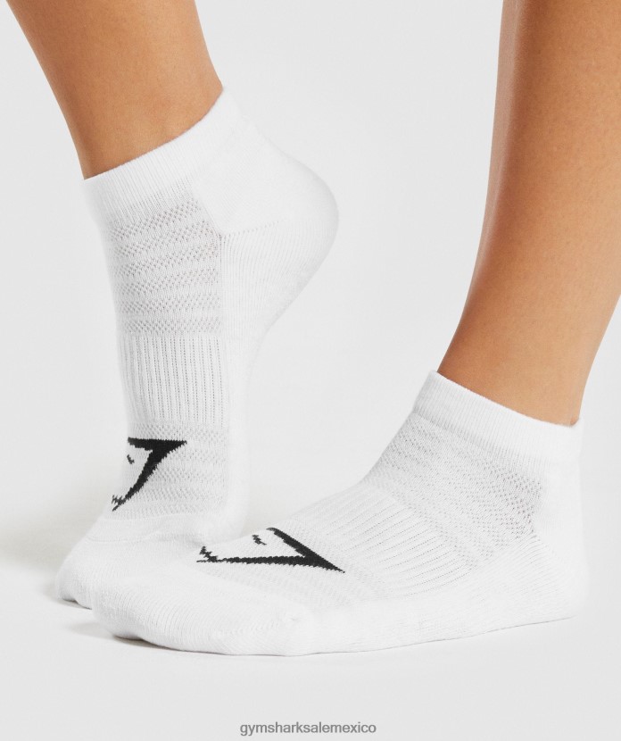 Gymshark calcetines tobilleros paquete de 3 blanco unisexo 04BZTL1101 - Gymshark Sale