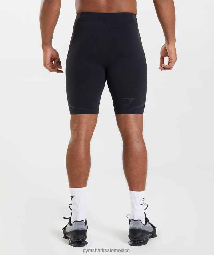 Gymshark 315 1/2 pantalón corto sin costuras negro/gris carbón hombres 04BZTL538 - Gymshark Sale