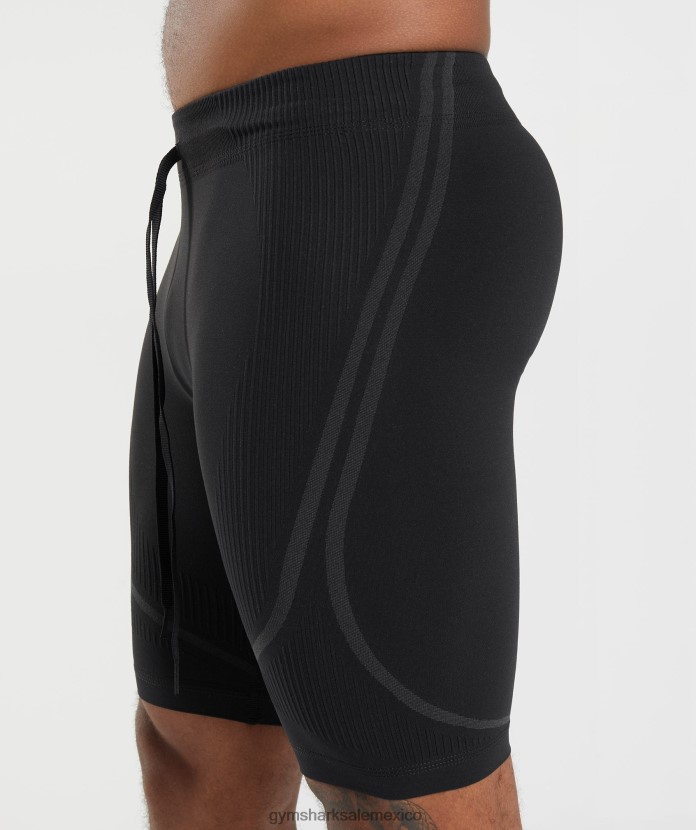 Gymshark 315 1/2 pantalón corto sin costuras negro/gris carbón hombres 04BZTL538 - Gymshark Sale