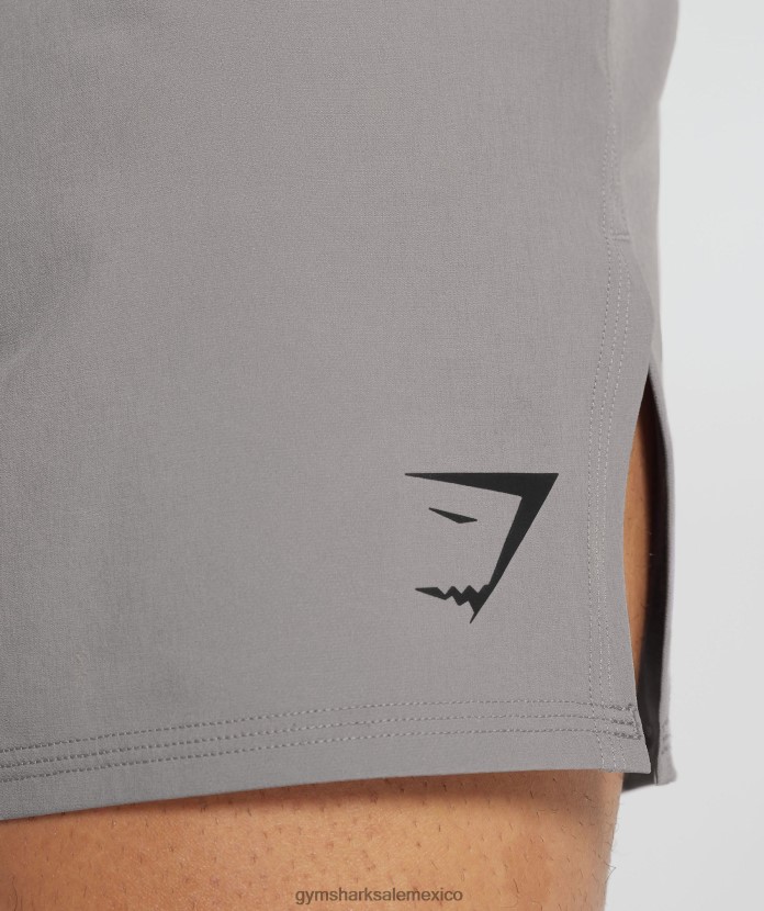 Gymshark 315 pantalones cortos tejidos gris marmol hombres 04BZTL544 - Gymshark México