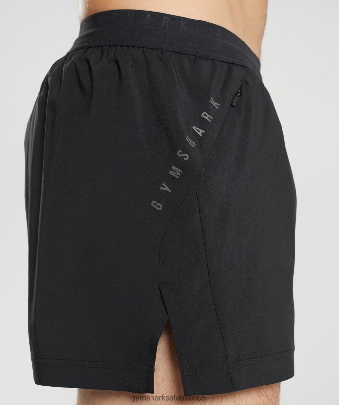 Gymshark correr deporte 3 pantalones cortos negro hombres 04BZTL529 - Gymshark México