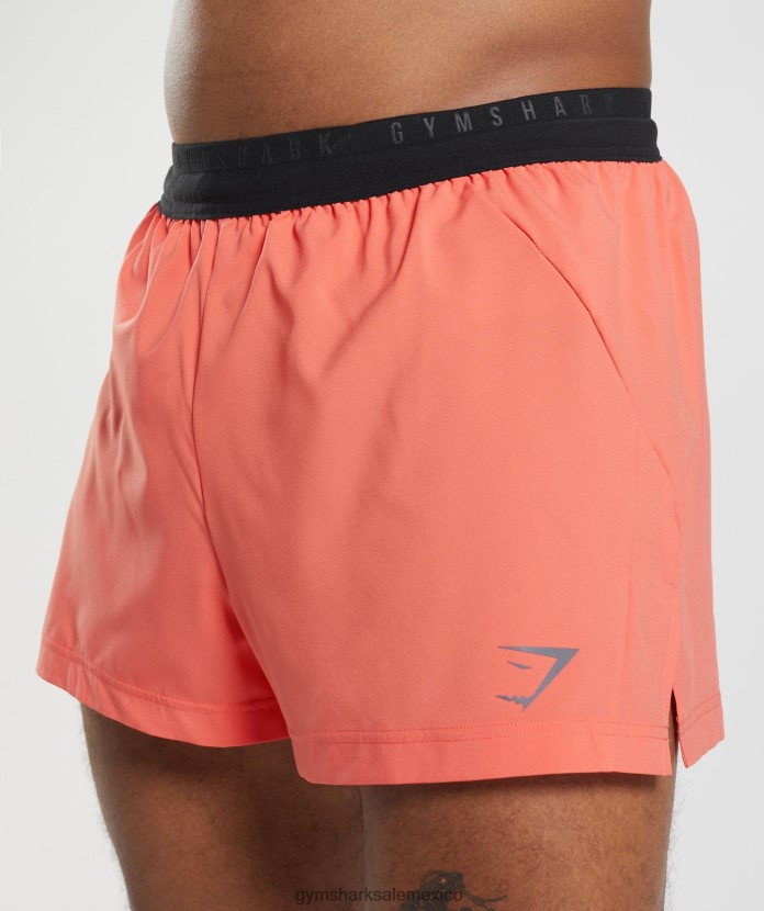 Gymshark deporte correr 3 pantalones cortos naranja aeroespacial hombres 04BZTL526 - Gymshark Mujer