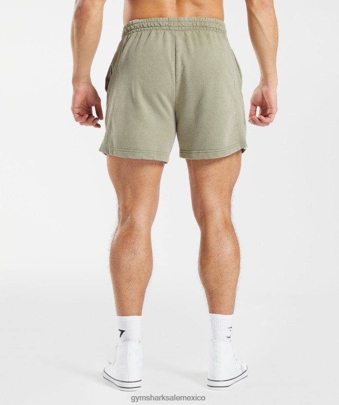 Gymshark lavado a presión 5 pantalones cortos marrón crudo hombres 04BZTL512 - Gymshark Mexico