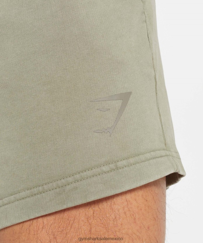 Gymshark lavado a presión 5 pantalones cortos marrón crudo hombres 04BZTL512 - Gymshark Mexico