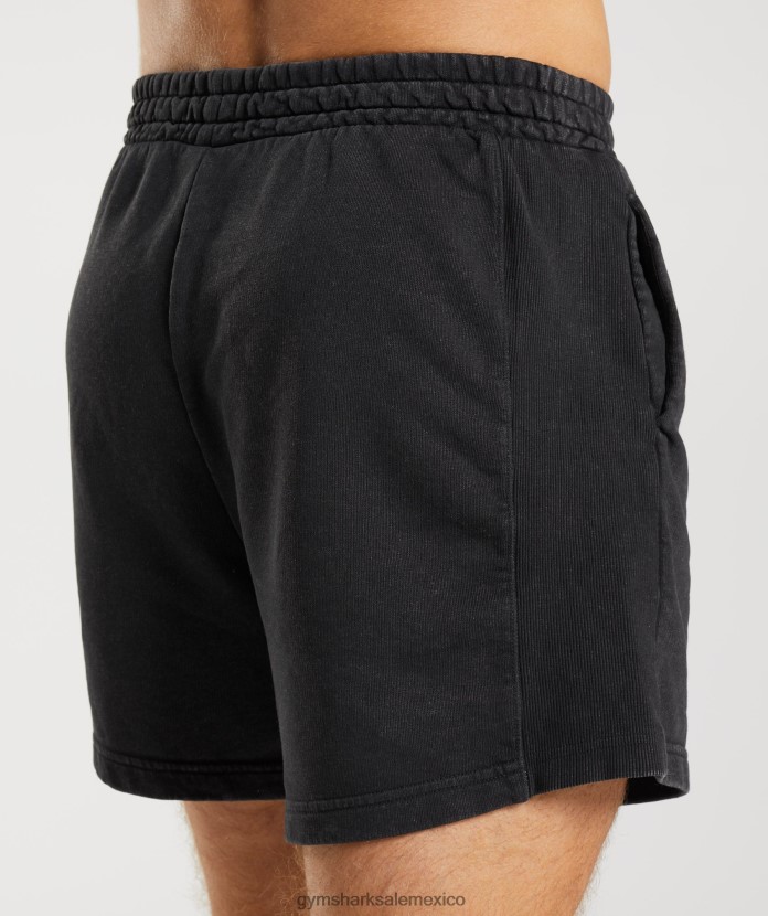 Gymshark lavado a presión 5 pantalones cortos negro hombres 04BZTL524 - Gymshark México