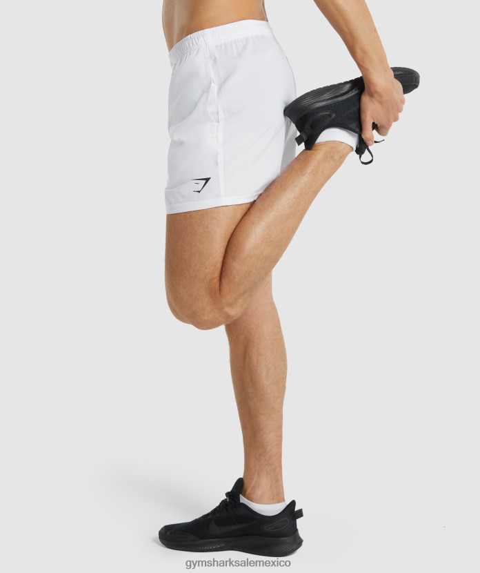 Gymshark llegada 5 pantalones cortos blanco hombres 04BZTL553 - Gymshark Sale