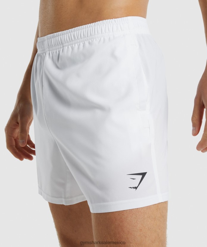 Gymshark llegada 5 pantalones cortos blanco hombres 04BZTL553 - Gymshark Sale