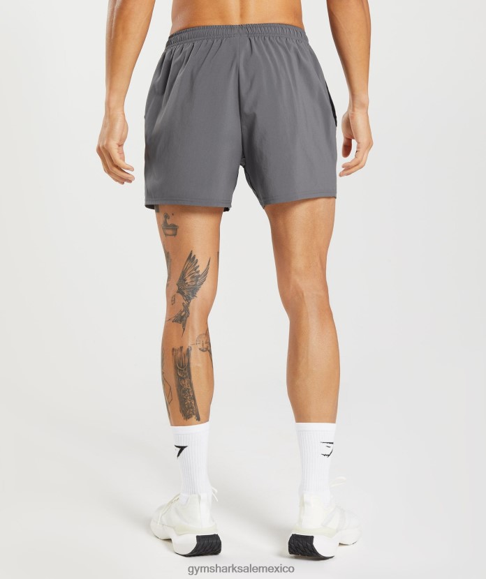 Gymshark llegada 5 pantalones cortos silueta gris hombres 04BZTL525 - Gymshark Hombre