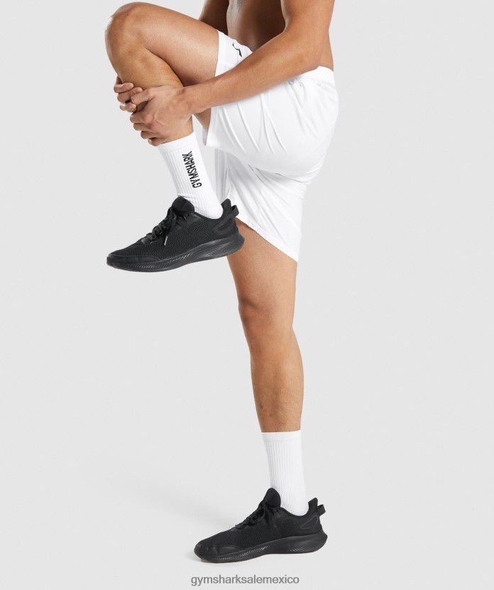 Gymshark llegada 7 pantalones cortos blanco hombres 04BZTL518 - Gymshark Sale