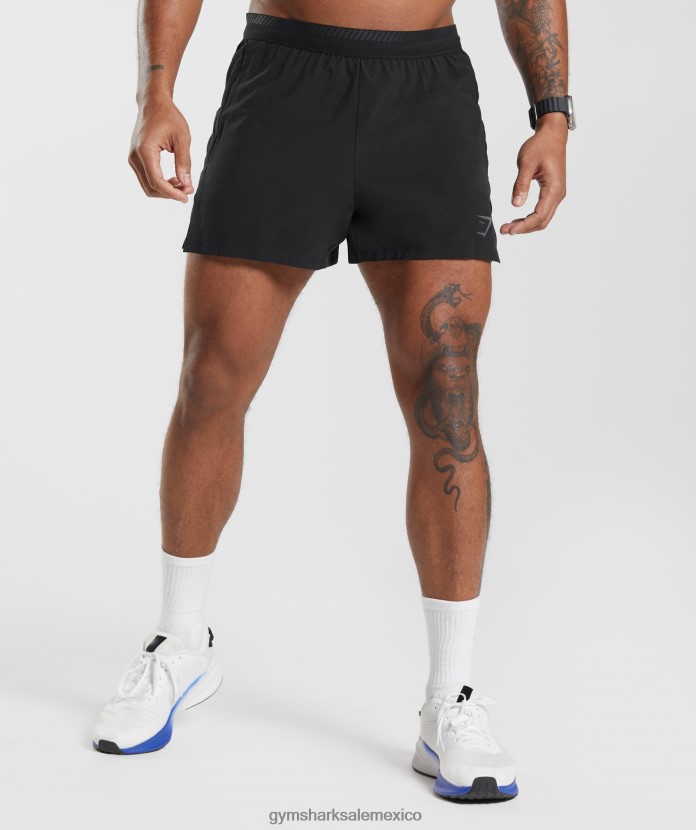 Gymshark pantalones cortos apex run 4 negro hombres 04BZTL523 - Gymshark Sale