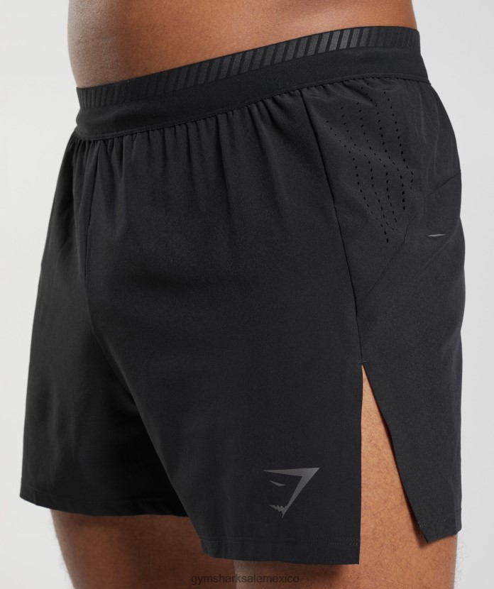 Gymshark pantalones cortos apex run 4 negro hombres 04BZTL523 - Gymshark Sale