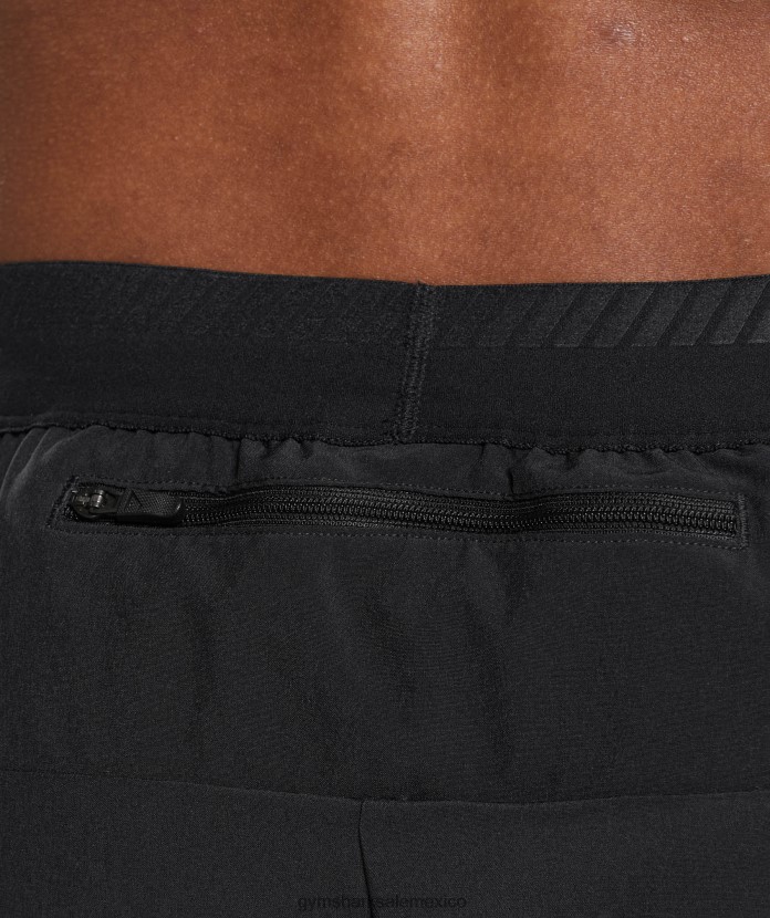 Gymshark pantalones cortos apex run 4 negro hombres 04BZTL523 - Gymshark Sale