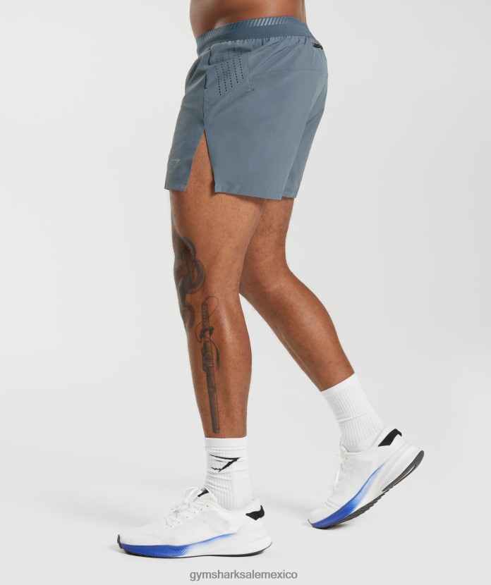 Gymshark pantalones cortos apex run 4 noche azul hombres 04BZTL542 - Gymshark Mexico