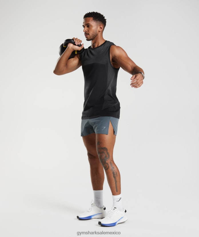 Gymshark pantalones cortos apex run 4 noche azul hombres 04BZTL542 - Gymshark Mexico