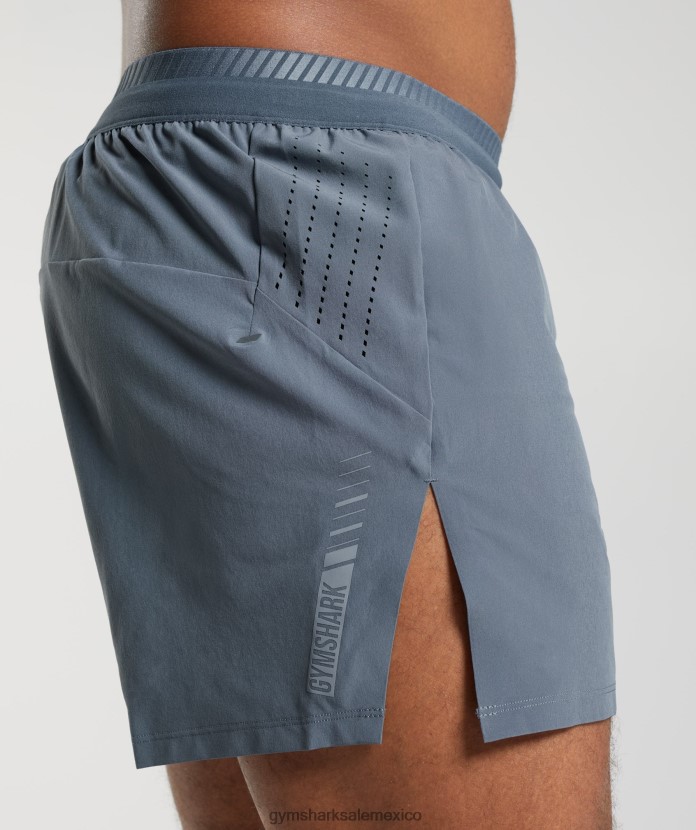 Gymshark pantalones cortos apex run 4 noche azul hombres 04BZTL542 - Gymshark Mexico