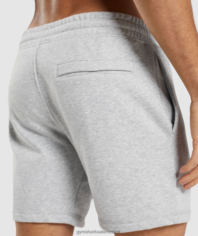 Gymshark pantalones cortos con cresta marga gris claro hombres 04BZTL568 - Gymshark Sale