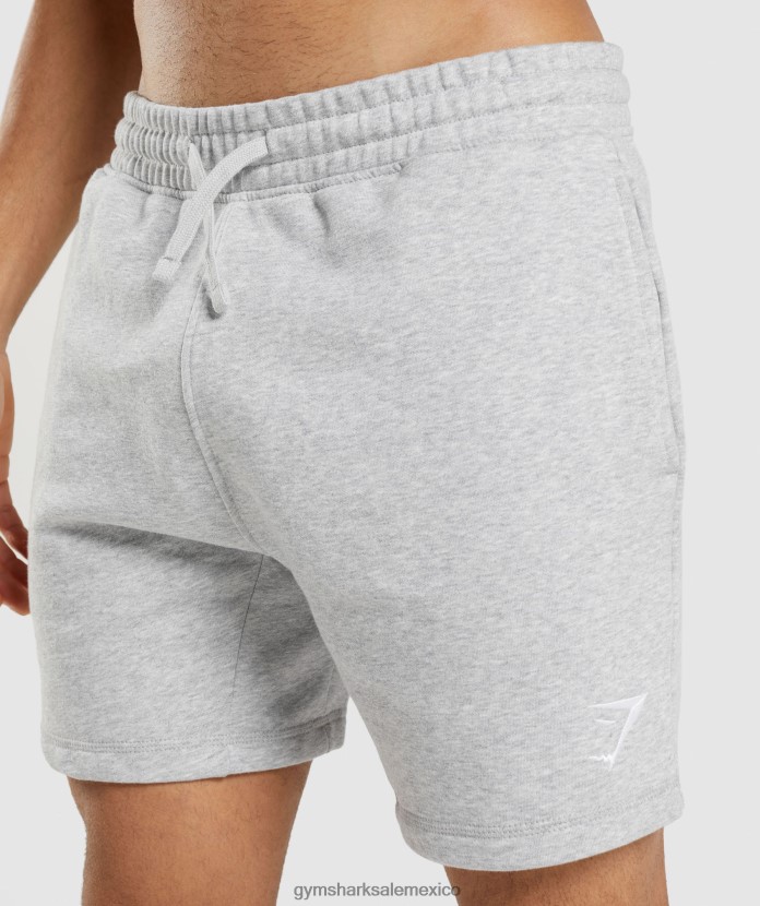 Gymshark pantalones cortos con cresta marga gris claro hombres 04BZTL568 - Gymshark Sale