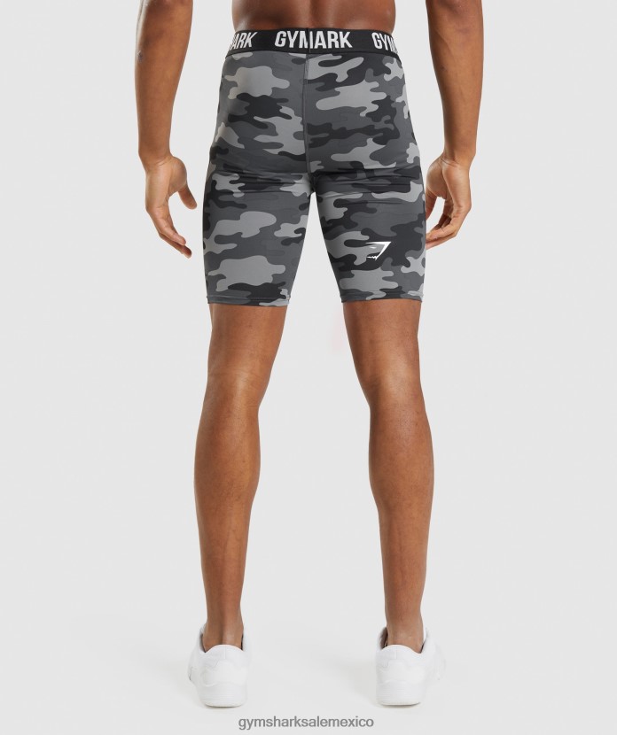 Gymshark pantalones cortos de capa base Element estampado gris hombres 04BZTL560 - Gymshark Hombre