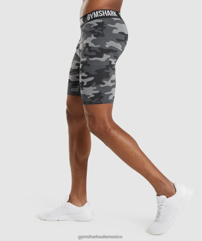 Gymshark pantalones cortos de capa base Element estampado gris hombres 04BZTL560 - Gymshark Hombre