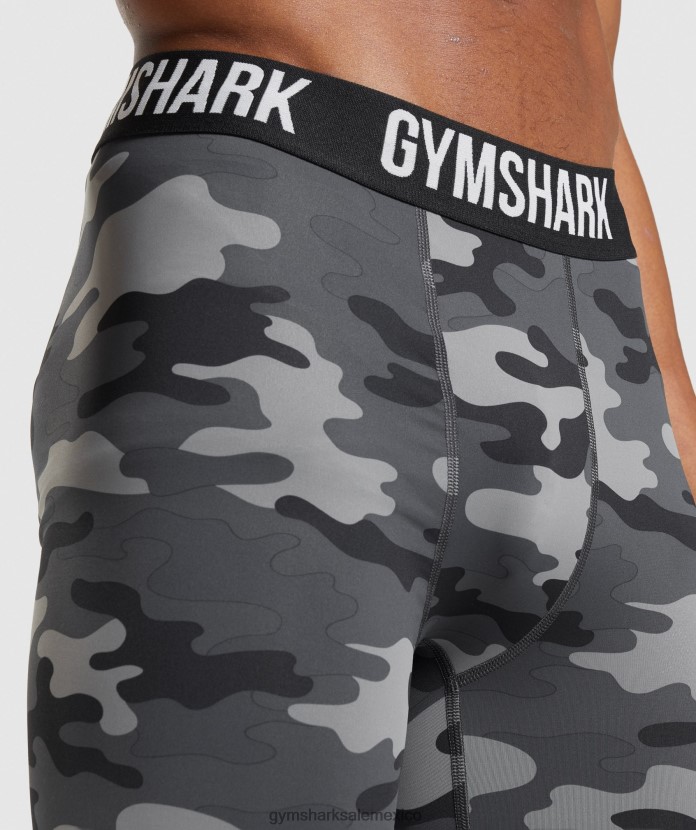 Gymshark pantalones cortos de capa base Element estampado gris hombres 04BZTL560 - Gymshark Hombre