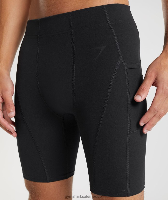 Gymshark pantalones cortos de capa base de control negro hombres 04BZTL561 - Gymshark Mujer