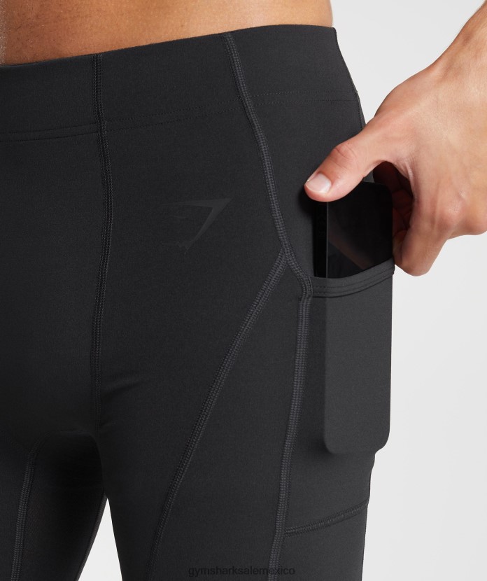 Gymshark pantalones cortos de capa base de control negro hombres 04BZTL561 - Gymshark Mujer