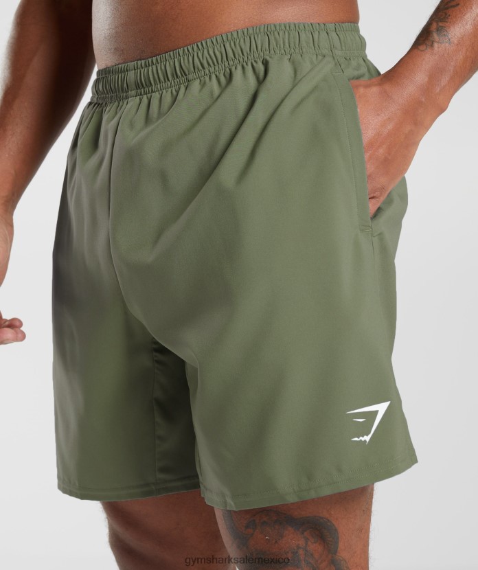 Gymshark pantalones cortos de llegada núcleo de oliva hombres 04BZTL530 - Gymshark Hombre