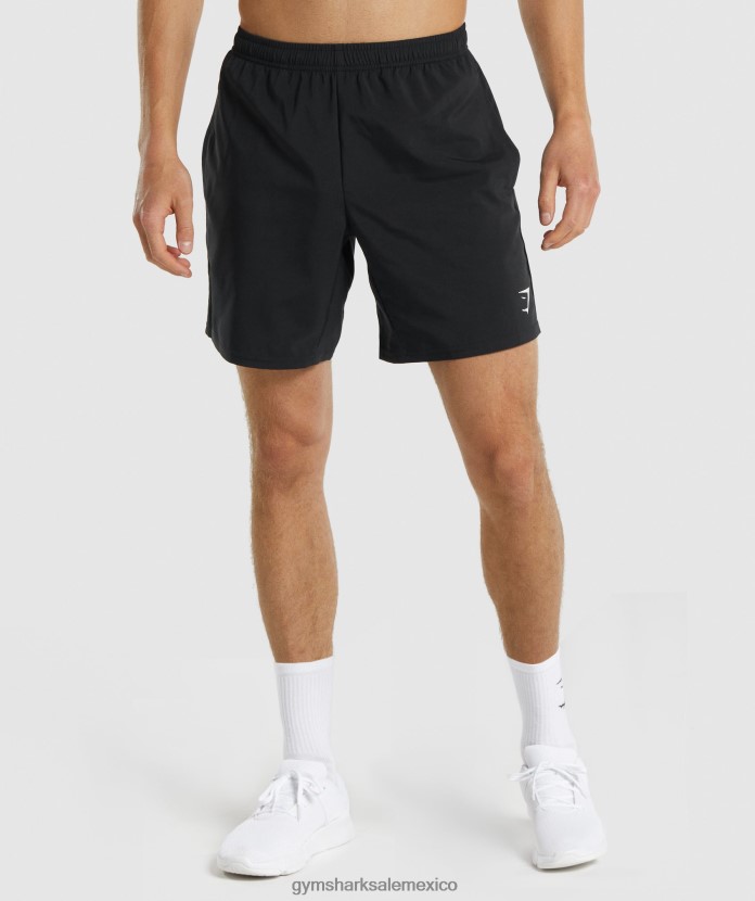 Gymshark pantalones cortos de llegada negro hombres 04BZTL510 - Gymshark Hombre