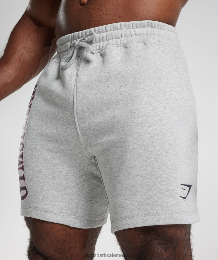 Gymshark pantalones cortos de microondas Marga gris claro hombres 04BZTL535 - Gymshark Hombre