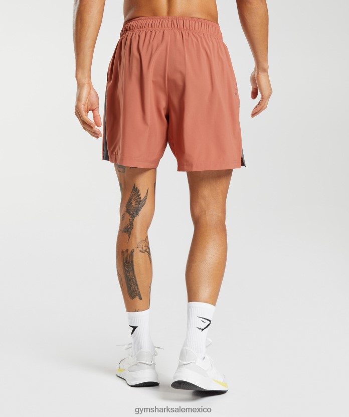 Gymshark pantalones cortos deportivos rojo caqui/gris silueta hombres 04BZTL531 - Gymshark Mujer